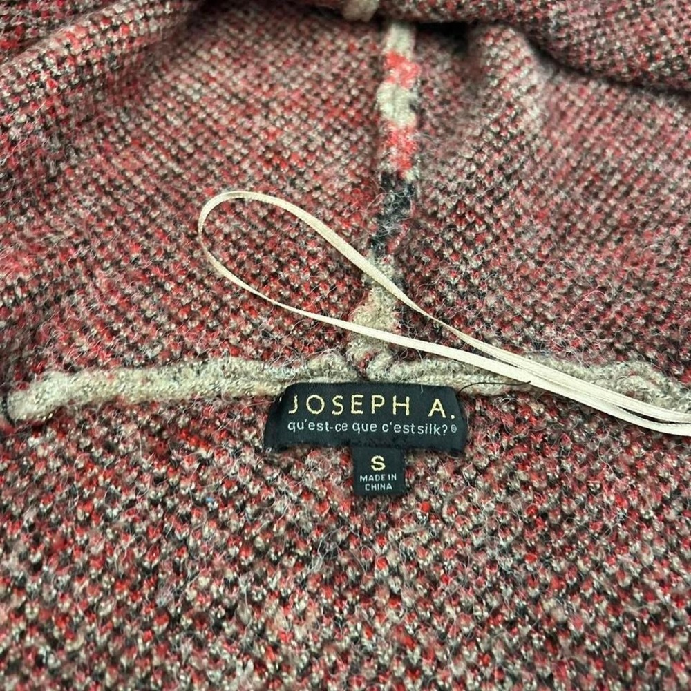 Joseph A. plaid silk hooded cardigan in multi-coloured hues - Picture 2 of 4